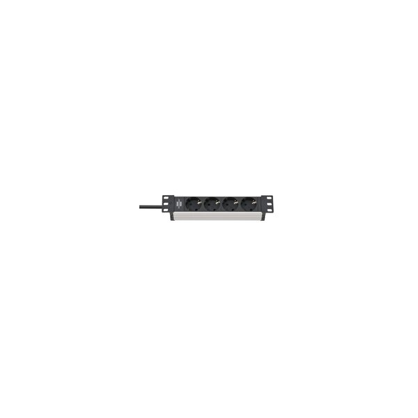 Brennenstuhl 1390007004 - 2 m - 4 AC-Ausgänge - Indoor - IP20 - Schwarz - Silber - 85 mm