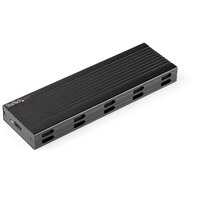 StarTech.com NVMe SSD Gehäuse - USB-C 10 Gbit/s auf M.2 NVMe oder M.2 SATA SSD - Externes M.2 PCIe/SATA NGFF SSD Aluminiumgehäuse - USB Type-C & USB-A Hostkabel - Unterstützt 2230/2242/2260/2280 - SSD-Gehäuse - M.2 - M.2 - 10 Gbit/s - USB Anschluss - Schw