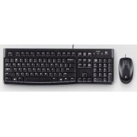 Logitech Desktop MK120 - Kabelgebunden - USB - QWERTY - Schwarz - Maus enthalten