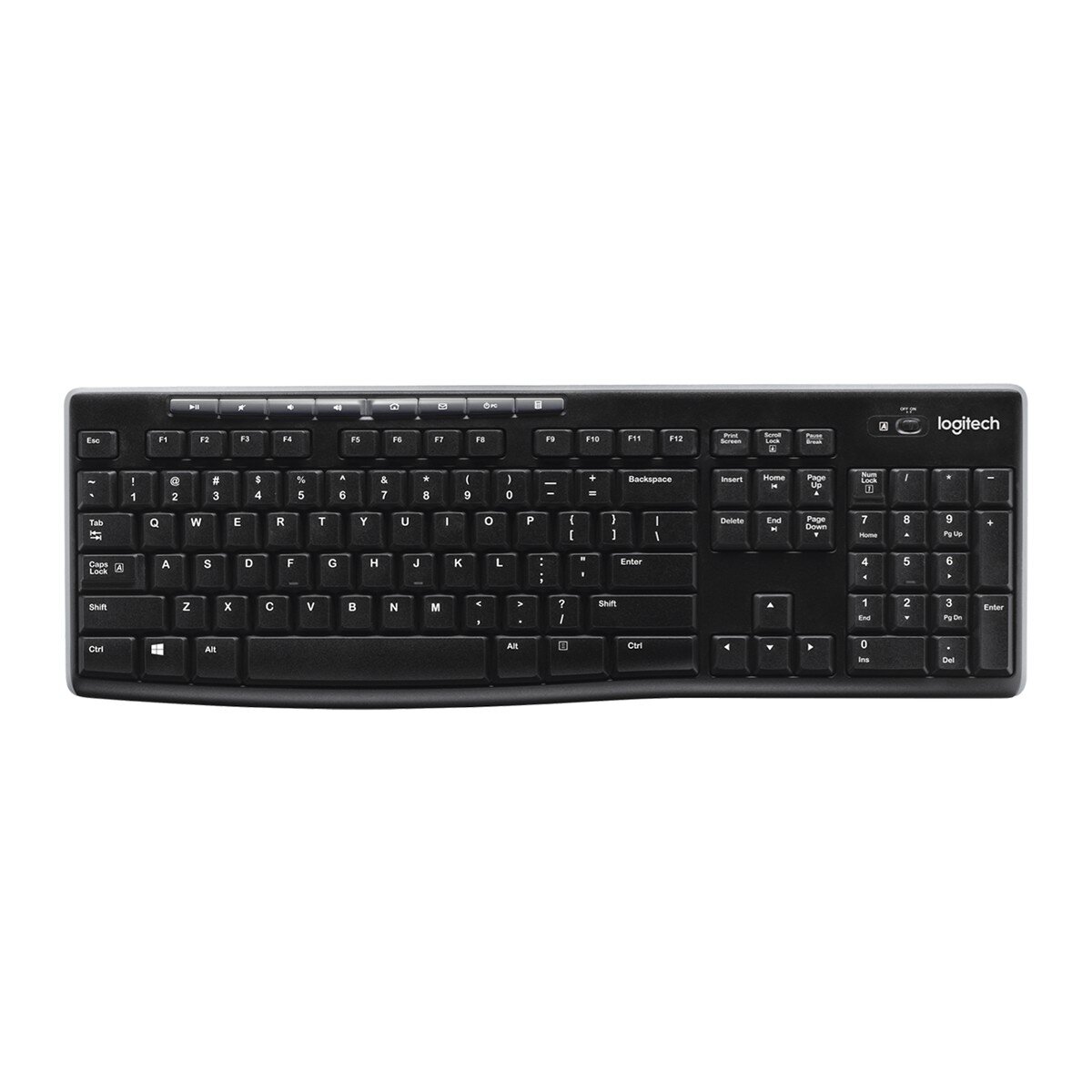 Logitech K270 - Volle Größe (100%) - Kabellos - RF Wireless - AZERTY - Schwarz