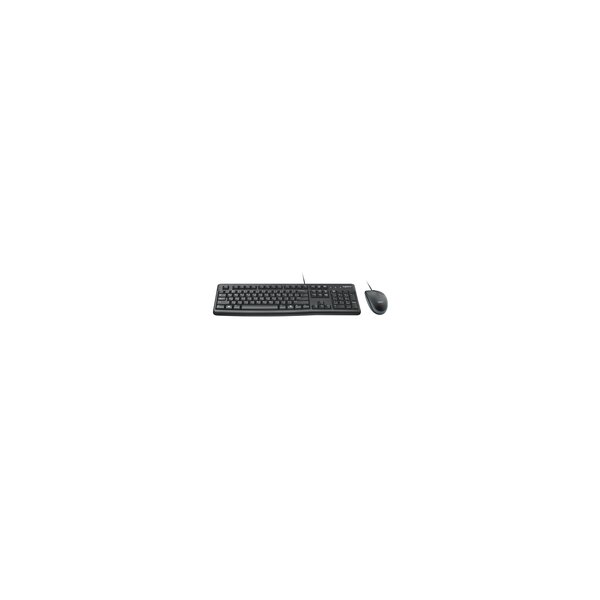 Logitech MK120 - Kabelgebunden - USB - QWERTY - Schwarz - Maus enthalten