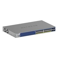 Netgear Smart S3300-28X - V3 - switch - L3 Lite - intelligente - 24 x 10/100/1000+ 2 x 10Gb Ethernet+ 2 x 10Gb Ethernet SFP+ - desktop, montabile su rack