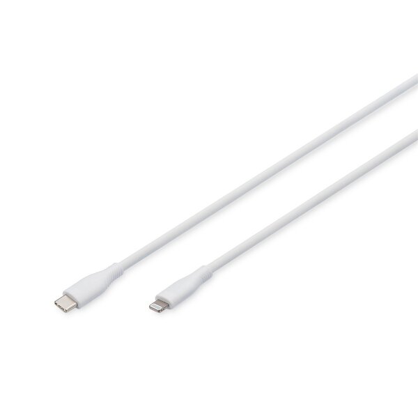 DIGITUS - AK-600110-005-W - USB C Kab. Lightning 0,5M Si.