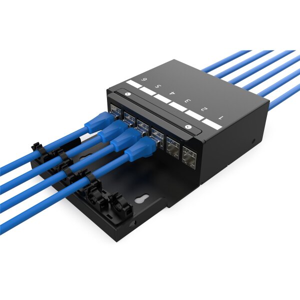 DIGITUS - DN-93708-6 - Konsolidierungspunkt-Box, 6 Ports Keystone-Module