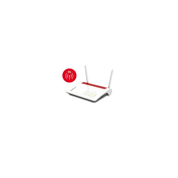 FRITZ! Box 6850 5G - Wi-Fi 5 (802.11ac) - Dual-Band (2,4 GHz/5 GHz) - Ethernet/LAN - 3G - Schwarz - Rot - Weiß - Tabletop-Router