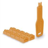Lindy RJ45 Port Schlösser Orange 10 Stck+ 1...