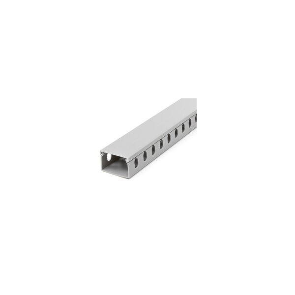 StarTech.com 2m Verdrahtungskanal 38x25mm - Kabelkanal mit 8mm Schlitze - PVC-Netzwerkkabelabdeckung - bis zu 20 Kabel - UL geprüft - Kabelrinne - Polyvinylchlorid (PVC) - Grau