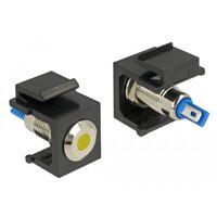 Delock 86462, Keystone LED, Schwarz, Blau, Edelstahl,...
