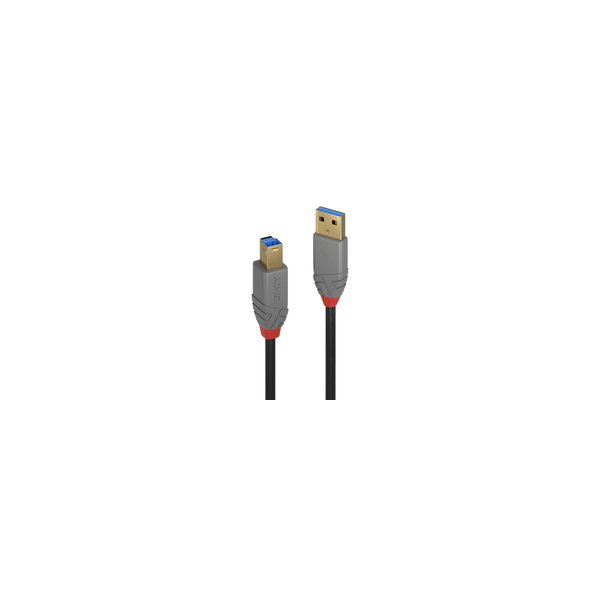 Lindy 36742 USB Kabel 2 m USB A USB B Männlich Schwarz - Grau