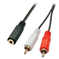 Lindy 35677 0.25m 2 x RCA 3.5mm Schwarz - Rot -...