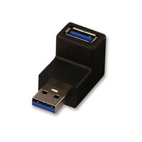 Lindy USB 3.0 90 Degree Up Type A Male to Female Right...