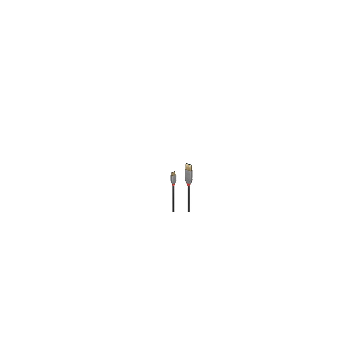 Lindy 36887 USB Kabel 2 m USB A USB C Männlich Schwarz - Grau