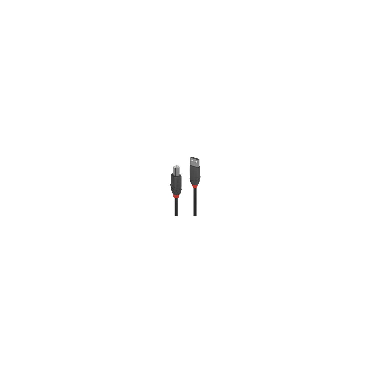 Lindy 36677 USB Kabel 10 m USB A USB B Schwarz - Grau - Rot