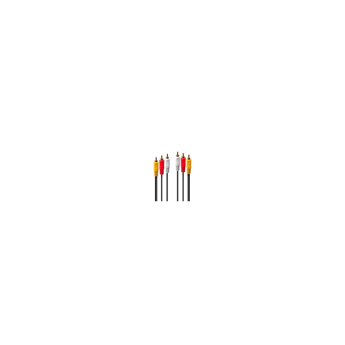 Lindy 35691 2m 3 x RCA 3 x RCA Schwarz Composite-Video-Kabel