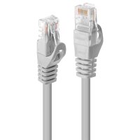 Lindy 48363 2m Cat5e U/UTP (UTP) Grau Netzwerkkabel