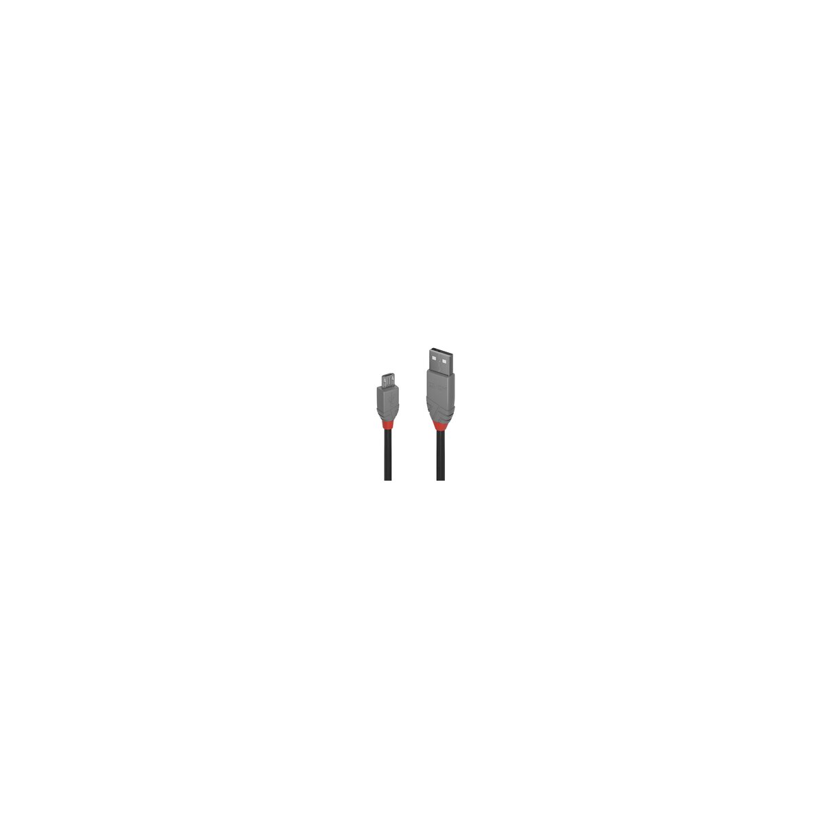 Lindy Anthra Line USB Kabel 0,5 m USB A Micro-USB B Männlich Schwarz - Grau