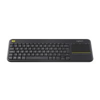 Logitech K400 Plus, Mini, Kabellos, RF Wireless, QWERTZ, Schwarz