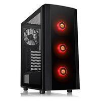 Thermaltake Versa J25 TG RGB - Midi Tower - PC - Schwarz - ATX - micro ATX - Mini-ITX - SPCC - Taschenlüfter - Vorderseite