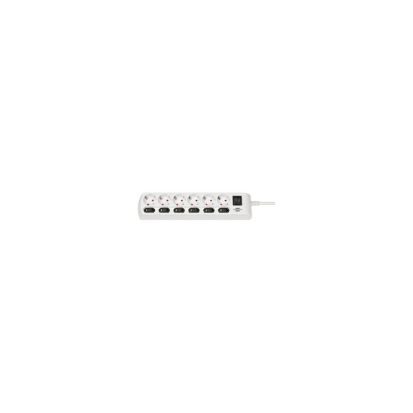 Brennenstuhl 1153110126 - 2 m - 6 AC-Ausgänge - Indoor - Managed - IP20 - Weiß