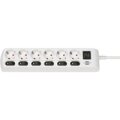 Brennenstuhl 1153110126 - 2 m - 6 AC-Ausgänge - Indoor - Managed - IP20 - Weiß
