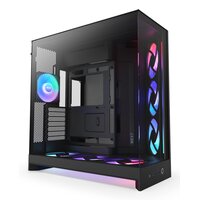 NZXT H9 Flow RGB+ schwarz matt Temperd Glass x 2 - Gehäuse - ATX