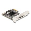 Delock 90344, PCIe, USB 3.2 Gen 1 (3.1 Gen 1), USB Typ-C, PCIe 3.0, 5 Gbit/s, Windows 10, Windows 10 Home x64, Windows 11, Box