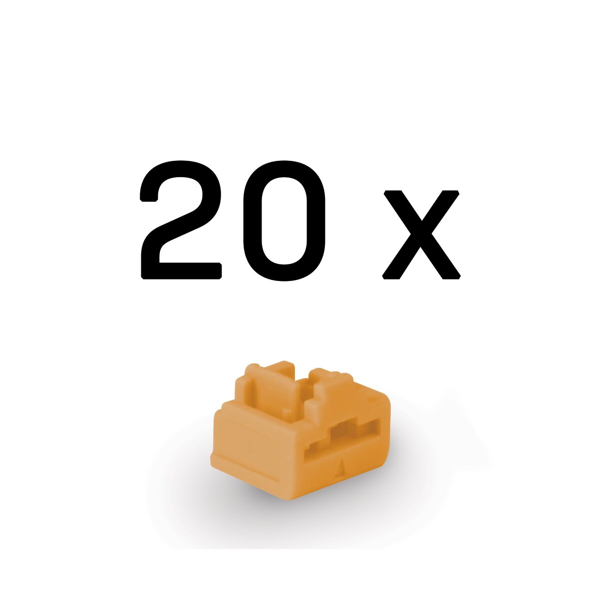 Lindy RJ45 Port Schlösse Orange 20 Stück