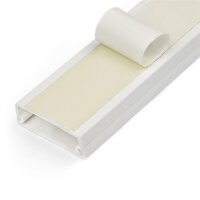 StarTech.com 1m Kabelkanal Selbstklebend, 32x11mm, PVC, Sockelleiste/Wandkabelkanal, bis zu 12 Kabel, UL geprüft, Kabelrinne, Polyvinylchlorid (PVC), Weiß