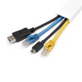 StarTech.com 1m Kabelkanal Selbstklebend, 32x11mm, PVC, Sockelleiste/Wandkabelkanal, bis zu 12 Kabel, UL geprüft, Kabelrinne, Polyvinylchlorid (PVC), Weiß