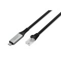 DIGITUS - AK-300601-020-S - USB-C - RJ45 CAT 6A S/FTP Kabel, 1 Gbit/s, 2m