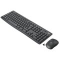 Logitech MK295 Silent, Volle Größe (100%), Kabellos, RF Wireless, AZERTY, Graphit, Maus enthalten