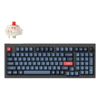 Keychron V5 Max schwarz/blaugrau DE-Layout Gateron Jupiter Red Hot-Swap