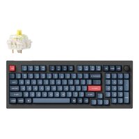 Keychron V5 Max schwarz/blaugrau DE-Layout Gateron Jupiter Banana Hot-Swap - Tastatur - QWERTZ