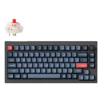 Keychron V1 Max schwarz/blaugrau DE-Layout Gateron Jupiter Red Hot-Swap - QWERTZ