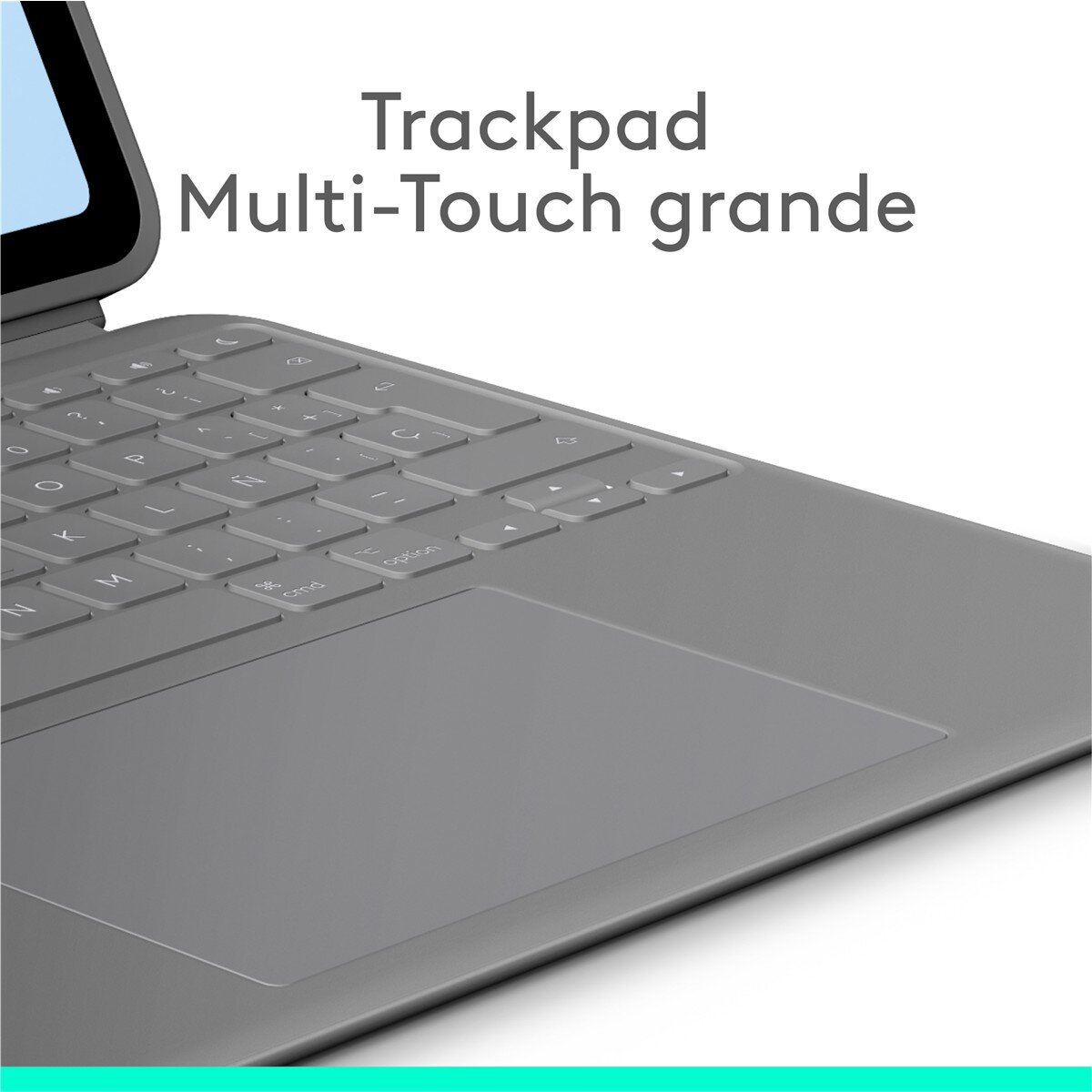 Logitech Combo Touch - Tastatur und Foliohülle - mit Trackpad - hintergrundbeleuchtet - Apple - Tastatur - QWERTY