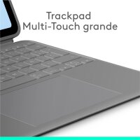 Logitech Combo Touch - Tastatur und Foliohülle - mit Trackpad - hintergrundbeleuchtet - Apple - Tastatur - QWERTY