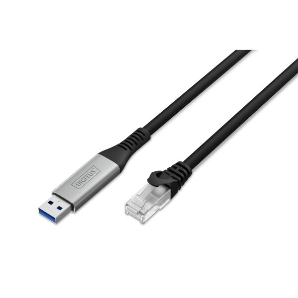 DIGITUS - AK-300600-050-S - USB-A - RJ45 CAT 6A S/FTP Kabel, 1 Gbit/s, 5m