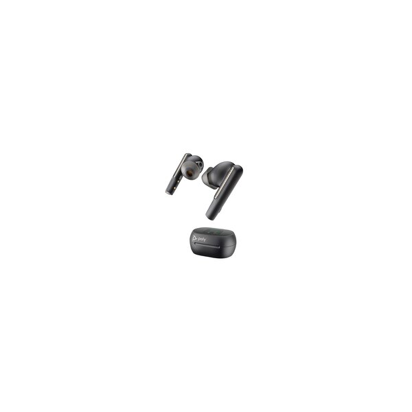 Poly Voyager Free 60+ UC M Carbon Black Earbuds +BT700 USB-C Adapter +Touchscreen-Ladeetui - Kabellos - Anrufe/Musik - Kopfhörer - Schwarz