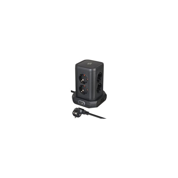 Brennenstuhl Steckdosenturm 8-fach mit Steckdosen 45°-Anordnung 2x USB A & 1x C Power