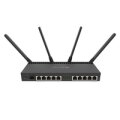MikroTik RB4011iGS+5HacQ2HnD-IN - Wi-Fi 5 (802.11ac) - Dual-Band (2,4 GHz/5 GHz) - Ethernet/LAN - Schwarz - Tabletop-Router