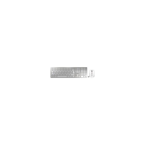 Cherry DW 9100 SLIM - Kabellos - RF Wireless + Bluetooth - QWERTZ - Silber - Maus enthalten
