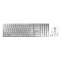 Cherry DW 9100 SLIM - Kabellos - RF Wireless + Bluetooth - QWERTZ - Silber - Maus enthalten