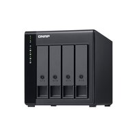 QNAP TL-D400S - HDD / SSD-Gehäuse - 2.5/3.5" - Serial ATA II - Serial ATA III - 6 Gbit/s - Hot-Swap - Schwarz - Grau