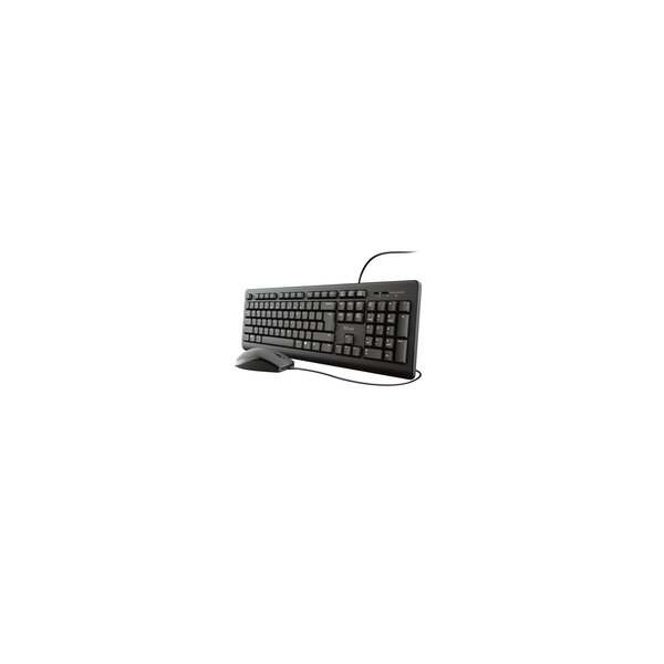 Trust Primo - Volle Größe (100%) - Kabelgebunden - USB - Membran Key Switch - Schwarz - Maus enthalten