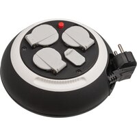 Brennenstuhl 1109220600 - 3 m - 3 AC-Ausgänge - Indoor - IP20 - Polyvinylchlorid (PVC) - Kunststoff - Schwarz - Weiß