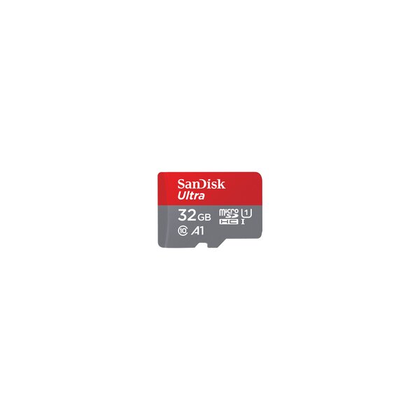 SanDisk Ultra microSD - 32 GB - MicroSDHC - Klasse 10 - UHS-I - 120 MB/s - Grau - Rot