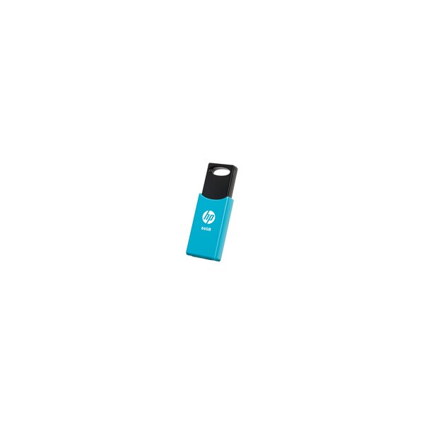HP v212w - 64 GB - USB Typ-A - 2.0 - 14 MB/s - Dia - Schwarz - Blau