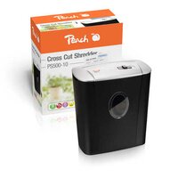 Peach PS500-10 - Kreuzschreddern - 22 cm - 4 x 52 mm - 11 l - 80 Blätter - 72 dB