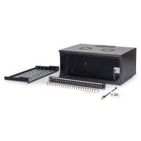 DIGITUS - DN-49201-SET - 19" Netzwerk-Set, 4HE Wandgehäuse und Zubehör, sw