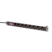DIGITUS - DN-95436 - 1U Alu PDU, Rackmount, 7x Sicherheit + 1x Ausgang